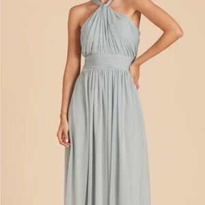 Small Birdy Grey sage mesh dress. Kiko style.